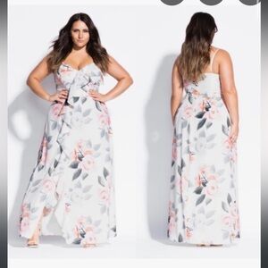 City Chic - Delicate Orchid Floral Maxi Dress - White and Pink - GORGEOUS! 💕 16